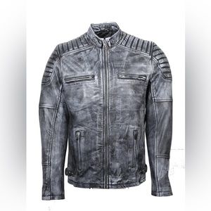 Men’s Leather jacket, Lamb Skin Denim